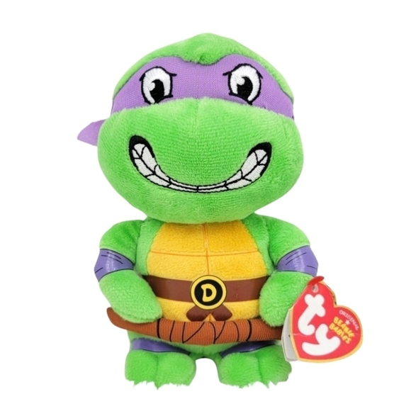 Ty Other - Ty Beanie Baby Plush Teenage Mutant Ninja Turtle TMNT Donatello Purple Turtle